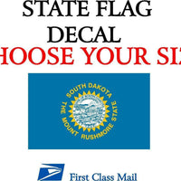 SOUTH DAKOTA STATE FLAG, STICKER, DECAL, 5YR VINYL State Flag of South Dakota