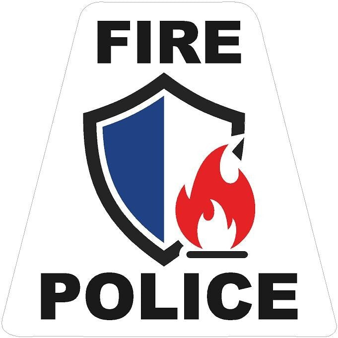 FIRE POLICE  HELMET TETS TETRAHEDRONS HELMET STICKER REFLECTIVE
