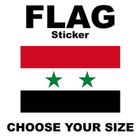 Flag of Syrian Arab Republic , STICKER, DECAL, 5 YR VINYL