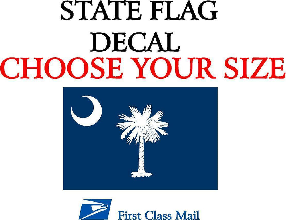 SOUTH CAROLINA STATE FLAG, STICKER, DECAL 5YR VINYL State Flag of South Carolina