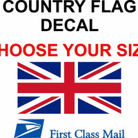 BRITAIN COUNTRY FLAG, STICKER, DECAL, 5YR VINYL, United Kingdom / Britsh FLAG