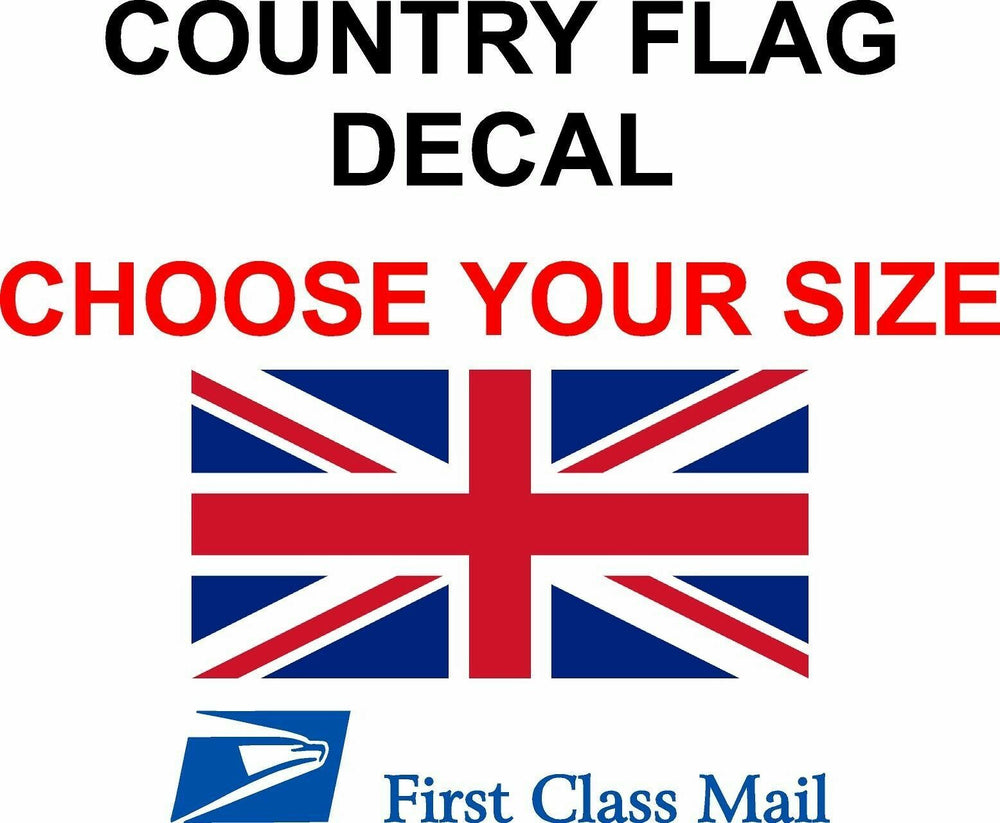 BRITAIN COUNTRY FLAG, STICKER, DECAL, 5YR VINYL, United Kingdom / Britsh FLAG