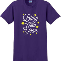 Bling in the New Year with stars T-Shirt - New Years Shirt - 12 color choices