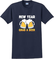 
              New Year Grab a beer - New Years Shirt -12 color choices
            