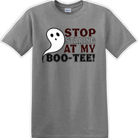 STOP STARING AT MY BOO-TEE - Halloween - Novelty T-shirt