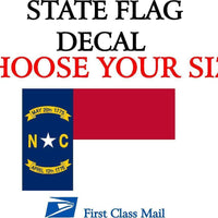 NORTH CAROLINA STATE FLAG, STICKER, DECAL 5YR VINYL State Flag of North Carolina