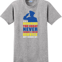 HONORING THE GREAT NEVER FORGET, Veterans day Soldier USA Support T-Shirt