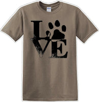 
              Love dog paw print - Dog- Novelty T-shirt
            