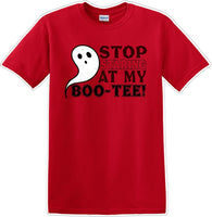 
              STOP STARING AT MY BOO-TEE - Halloween - Novelty T-shirt
            