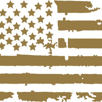 Ford f150 f250 f350 Back Window Distressed American Flag Decal 2015-2024