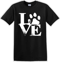 
              Love dog paw print - Dog- Novelty T-shirt
            