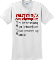
              Valentine's Day Checklist  - Valentine's Day Shirts - V-Day shirts
            