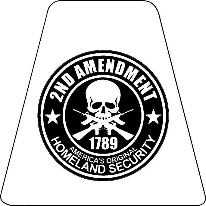 2nd Amendment HELMET TETS TETRAHEDRONS HELMET STICKER white REFLECTIVE