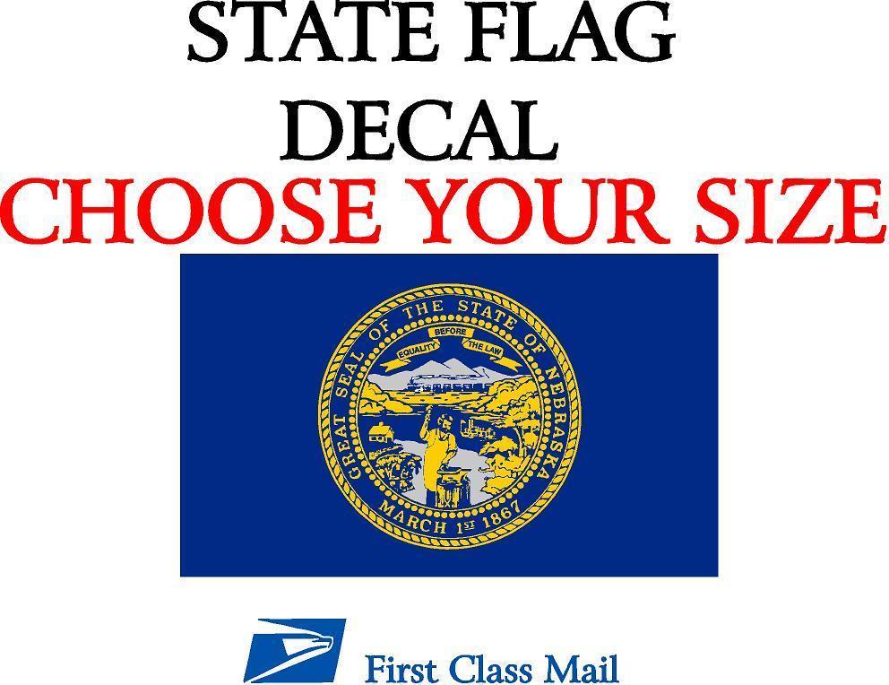 NEBRASKA STATE FLAG, STICKER, DECAL, 5 YR VINYL State Flag of Nebraska