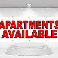 APARTMENTS AVAILABLE - Advertising Vinyl Banner Flag Sign  printed in the USA