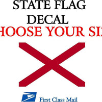 ALABAMA STATE FLAG, STICKER, DECAL, state Flag of Alabama 5 YR VINYL