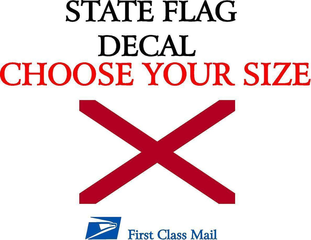 ALABAMA STATE FLAG, STICKER, DECAL, state Flag of Alabama 5 YR VINYL
