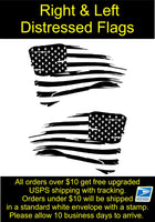 
              American Flag Distressed Right & Left Vinyl Decal Sticker  14 Colors 6yr vinyl
            