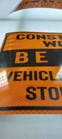 
              Construction HD vehicle magnet for steel Body Hi-Vis Reflective Orange BE Alert
            