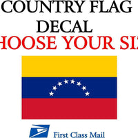 VENEZUELAN COUNTRY FLAG, STICKER, DECAL, 5YR VINYL, STATE FLAG