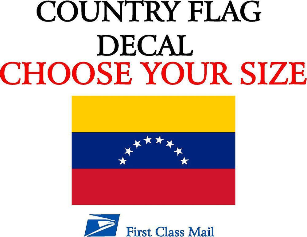 VENEZUELAN COUNTRY FLAG, STICKER, DECAL, 5YR VINYL, STATE FLAG
