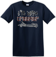 
              I'M WITH CREEPIER POINTING RIGHT - Halloween - Novelty T-shirt
            