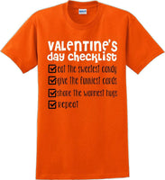 
              Valentine's Day Checklist  - Valentine's Day Shirts - V-Day shirts
            