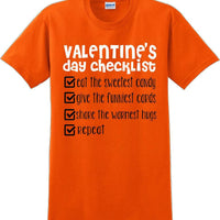 Valentine's Day Checklist  - Valentine's Day Shirts - V-Day shirts
