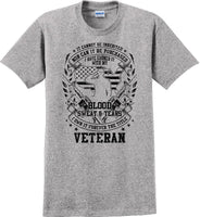 
              Blood Sweat and Tears, Veterans day Soldier USA Support T-Shirt
            