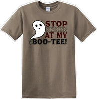 
              STOP STARING AT MY BOO-TEE - Halloween - Novelty T-shirt
            