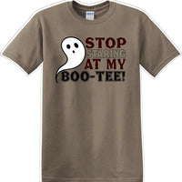 STOP STARING AT MY BOO-TEE - Halloween - Novelty T-shirt