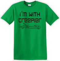 
              I'M WITH CREEPIER POINTING RIGHT - Halloween - Novelty T-shirt
            