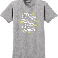 Bling in the New Year with stars T-Shirt - New Years Shirt - 12 color choices