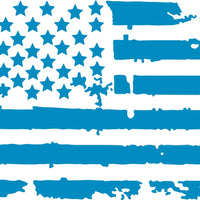 Chevrolet Silverado Back Window Distressed American Flag Decal 2019-2024