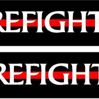 Firefighter Thin Red Line Decals qty2 for Car Truck SUV Window Sticker 6 Yr