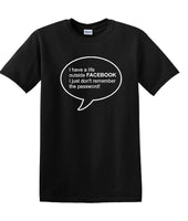 
              Social Media - Life Outside Facebook Password - Fun shirt - T-shirt TSM08
            