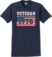 
              VETERAN PAYING THE BILL SINCE 1776 Veterans day Soldier USA Support T-Shirt
            