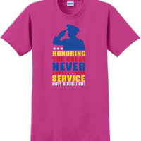 HONORING THE GREAT NEVER FORGET, Veterans day Soldier USA Support T-Shirt