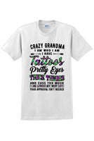 
              Crazy Tattooed Grandma T-Shirt - 12 color choices
            