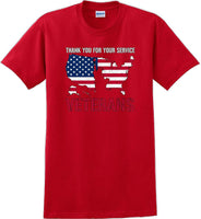 
              THANK YOU FOR YOUR SERVICE, Veterans day Soldier USA Support T-Shirt
            