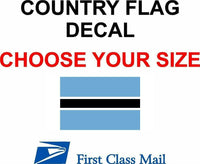 
              BOTSWANA COUNTRY FLAG, STICKER, DECAL, 5YR VINYL, Country Flag of Botswana
            