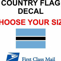 BOTSWANA COUNTRY FLAG, STICKER, DECAL, 5YR VINYL, Country Flag of Botswana
