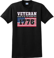 
              VETERAN PAYING THE BILL SINCE 1776 Veterans day Soldier USA Support T-Shirt
            
