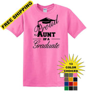 
              Graduation - PROUD AUNT of a Graduate - shirt - short sleeved T-shirt
            