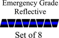 
              Black w/ Blue Stripe HELMET TETS TETRAHEDRONS HELMET STICKER  EMT REFLECTIVE
            