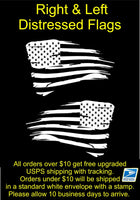 
              American Flag Distressed Right & Left Vinyl Decal Sticker  14 Colors 6yr vinyl
            