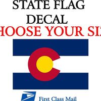 COLORADO STATE FLAG, STICKER, DECAL, state flag of Colorado 5 YR VINYL