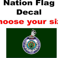 Flag of the St Regis Mohawk Tribe, STICKER, DECAL, 5YR Flag of Mohawk nation
