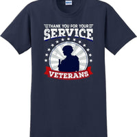 THANK YOU FOR YOUR SERVICE VETERANS , Veterans day Soldier USA Support T-Shirt
