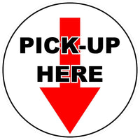 
              Pick-up Order Here Sticker Vinyl Business Sticker Decal right left down pick-up
            